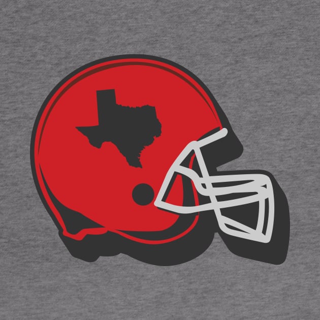 Lubbock, Texas Outline Football Helmet by SLAG_Creative